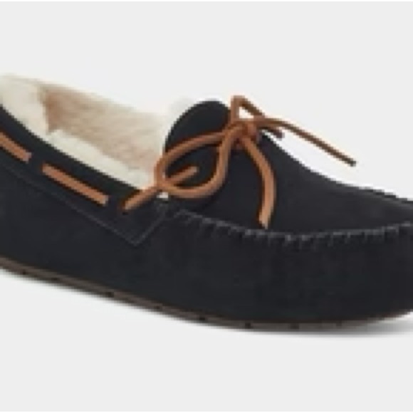 Womens UGG Dakota Moccasin Slipper - Black Suede, Size 6 M US New in box - Picture 5 of 7